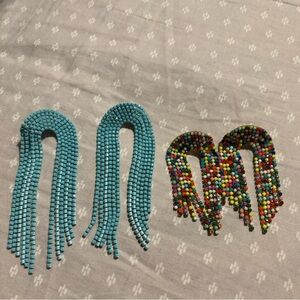 BNWOB - Feed Me Gems Hair Candy by Han - Lot of 2 (Turquoise & Rainbow)